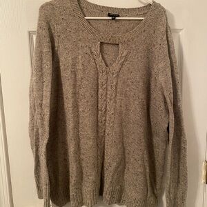 Torrid Taupe Cable Knit Sweater
